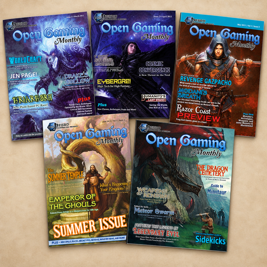 Open Gaming Monthly issues 1–5 bundle collage