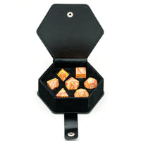 Orange Malachite Gemstone Dice Set