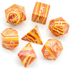 Orange Malachite Gemstone Dice Set