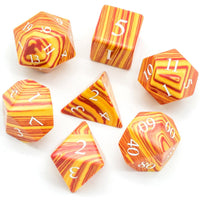 Orange Malachite Gemstone Dice Set