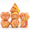 Orange Malachite Gemstone Dice Set