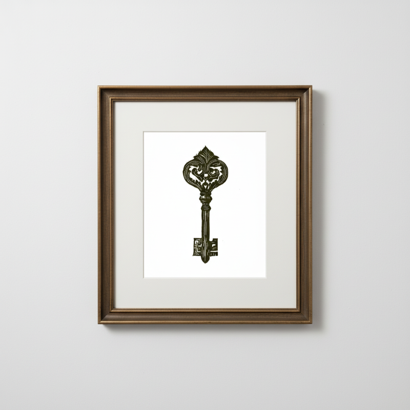 Ornate Medieval Key Fine Art Print Archival Reproduction