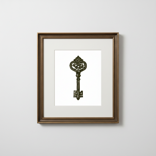 Ornate Medieval Key Fine Art Print Archival Reproduction