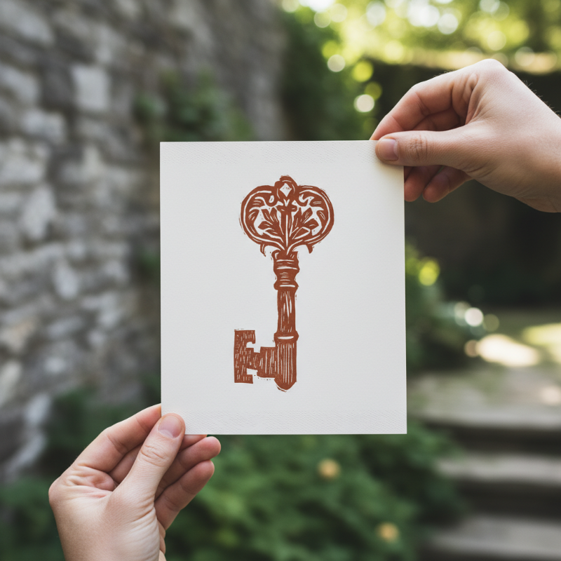 Ornate Medieval Key Fine Art Print Archival