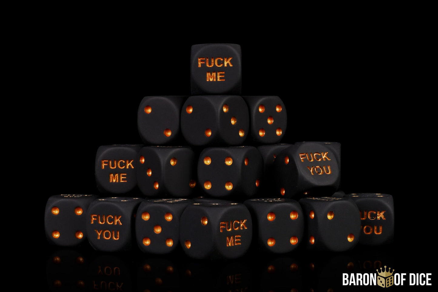 F**k Me & F**k You Dice | Matte Black