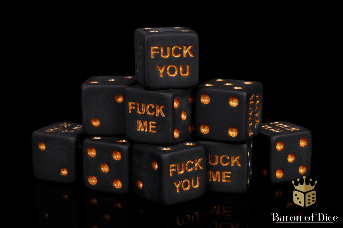 F**k Me & F**k You Dice | Matte Black