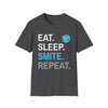 Paladin Smite T-Shirt – 'Eat, Sleep, Smite, Repeat'