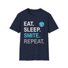 Paladin Smite T-Shirt – 'Eat, Sleep, Smite, Repeat'