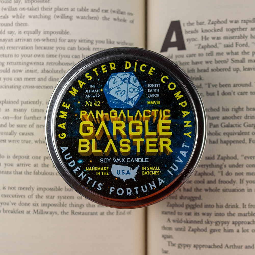 Pan Galactic Gargle Blaster Gaming Candle