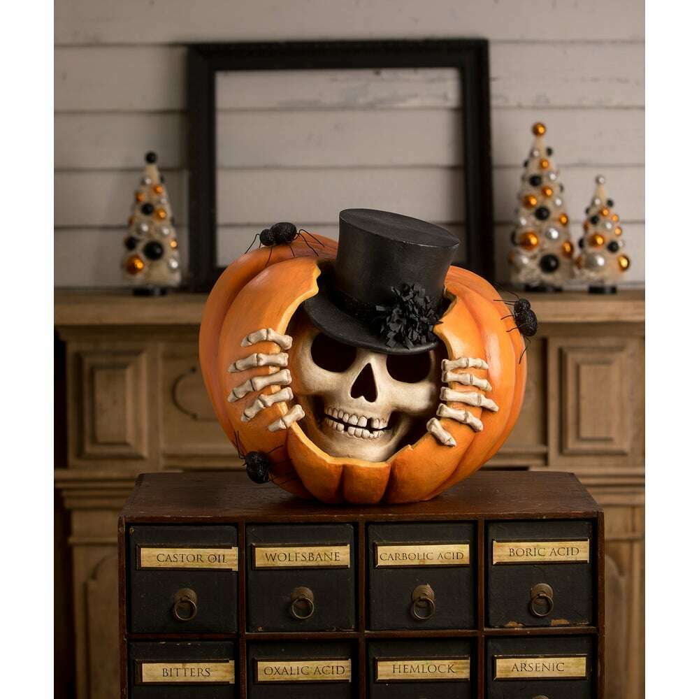 Peek-A-Boo Skelly Halloween Decor by Bethany Lowe Designs RETIRED