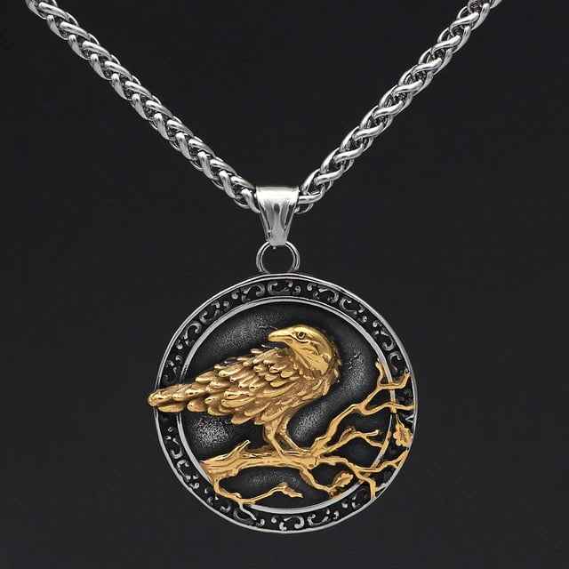 Vikings The Odin's Raven Stainless Steel Necklace