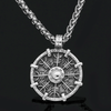 Vikings Helm of Awe Stainless Steel Pendant Necklace