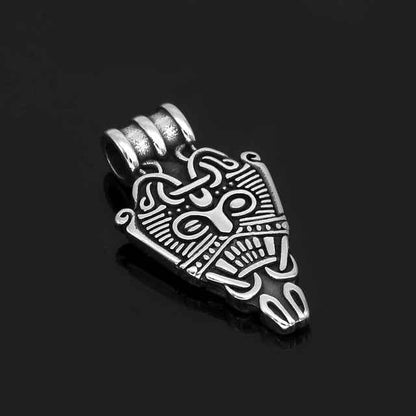Vikings Odin's Face Stainless Steel Pendant Necklace