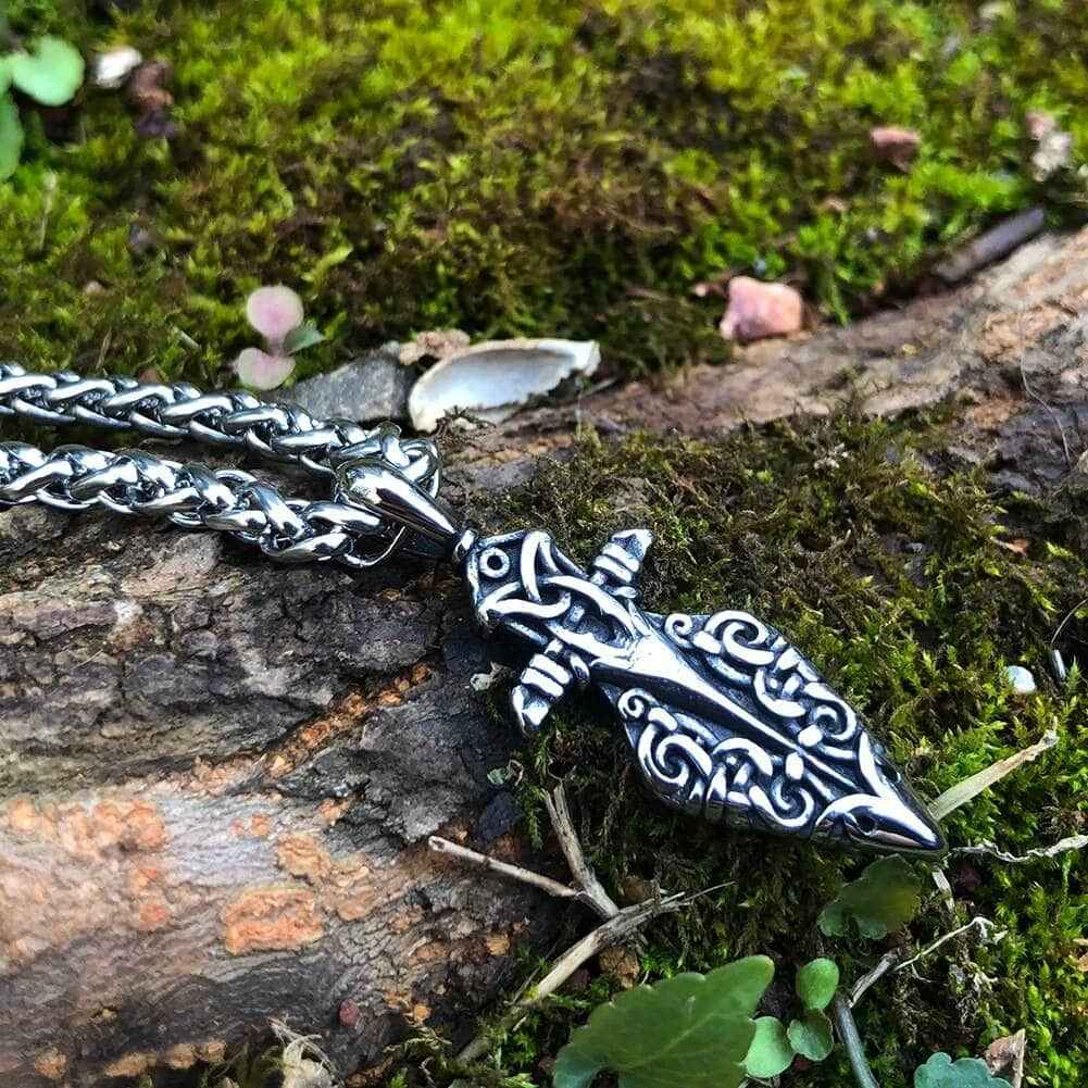 Vikings Odin's Gungir Spear Stainless Steel Necklace