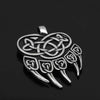 Vikings Wolf Paw Valknut Stainless Steel Necklace