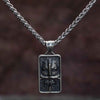 Vikings Odin's Face Stainless Steel Amulet Necklace