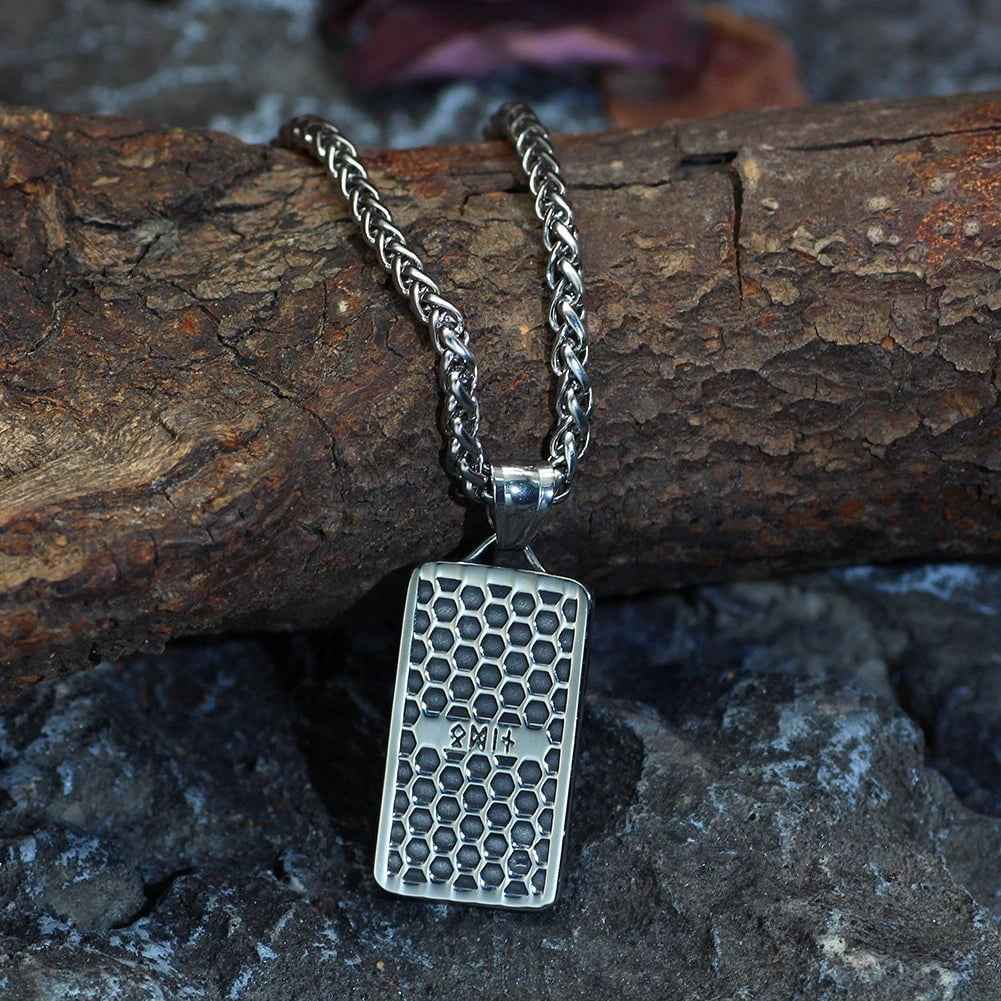 Vikings Odin's Face Stainless Steel Amulet Necklace