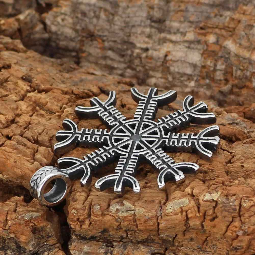Vikings Vegvisir Compass Stainless Steel Necklace
