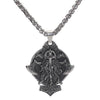 Vikings Warrior and Axe Stainless Steel Necklace
