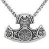 Vikings Axe and Helm of Awe Stainless Steel Necklace