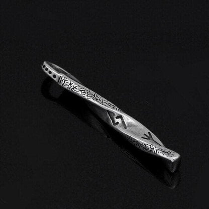Vikings Twisted Rune Stainless Steel Pendant Necklace