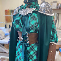 Silver Fantasy Warrior Princess Armor accessories - Custom Made