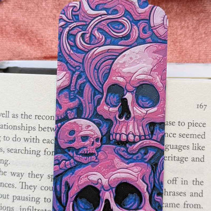 Purple Skull Folklore Bookmark 6x2 Art Reader Gift
