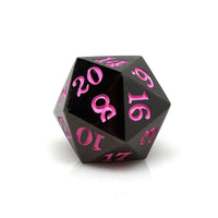 Gun Metal D20 - Signature Font -  Pink Font