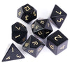 Polished Obsidian Gemstone Dice Set
