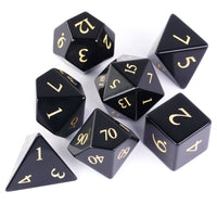 Polished Obsidian Gemstone Dice Set
