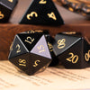Polished Obsidian Gemstone Dice Set