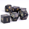 Polished Obsidian Gemstone Dice Set