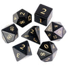 Polished Obsidian Gemstone Dice Set