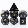 Polished Obsidian Gemstone Dice Set