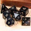 Polished Obsidian Gemstone Dice Set