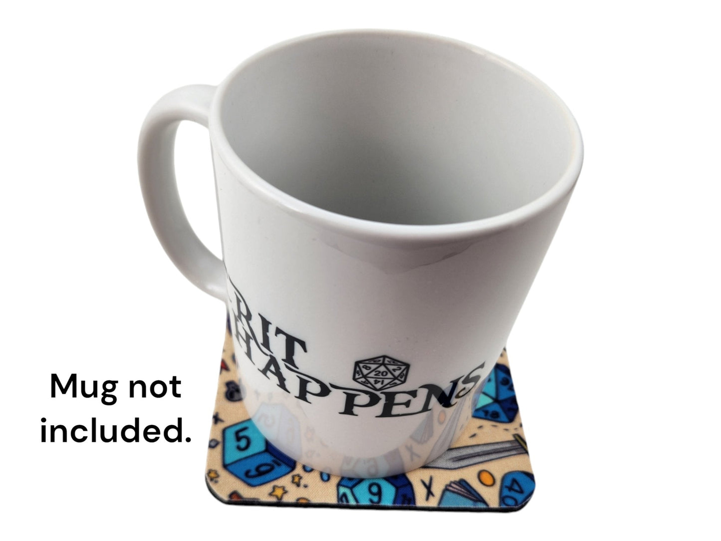 Polyhedral Dice Desk Set — Mousepad & Coaster for Gamers