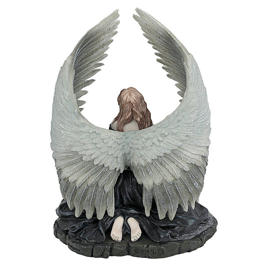 Prayer for the Fallen Angel Figurine by Anne Stokes - Gothic Winged Sculpture