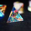 Prismatic Rainbow Glass Gemstone Dice Set