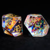 Prismatic Rainbow Glass Gemstone Dice Set