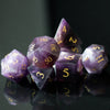 Purple Amethyst Gemstone Dice Set