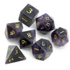 Purple Amethyst Gemstone Dice Set