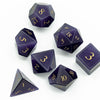 Purple Cat Eye Gemstone Dice Set