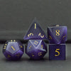 Purple Cat Eye Gemstone Dice Set