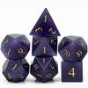 Purple Cat Eye Gemstone Dice Set