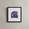 Purple Hodag Folklore Art Print Archival Reproduction Wall Art
