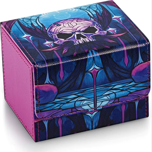 Black Mana Skull Deck Box | MTG Card Storage by Revenant Foundry