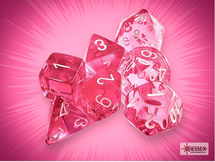 Chessex Translucent 7 Polyhedral Dice Set