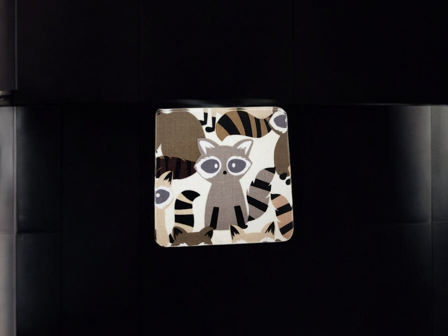 Raccoon Desk Set — Mousepad & Coaster for Gamers
