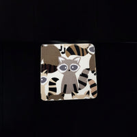 Raccoon desk set, mouse pad, coaster