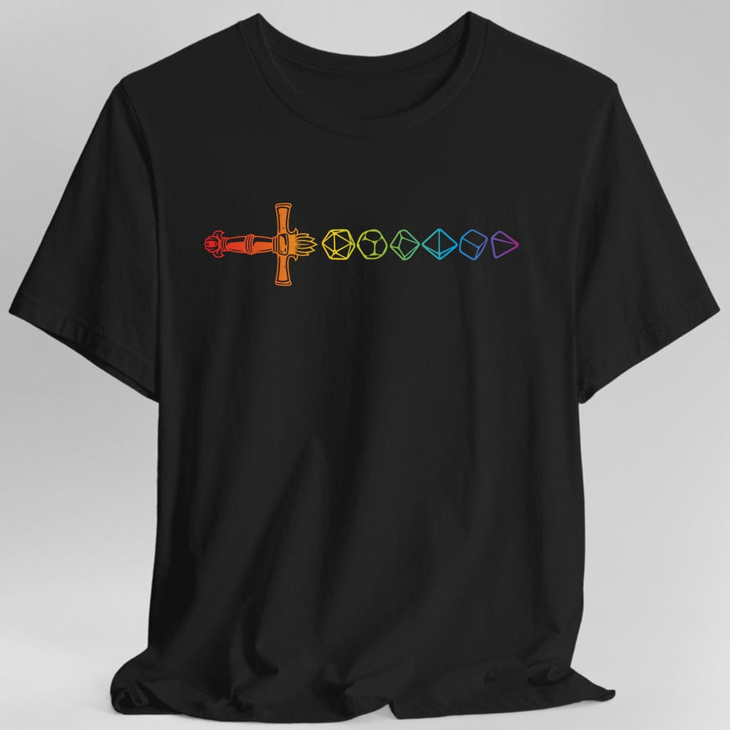 Rainbow Dice Sword T-Shirt